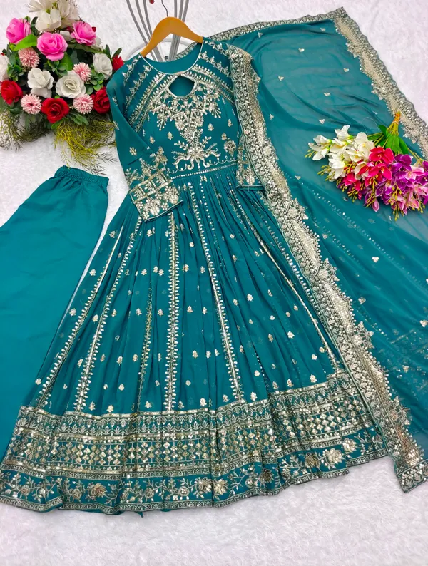 Teal_Faux_Georgette_Embroidered_Flared_Anarkali_Suit_For_Women