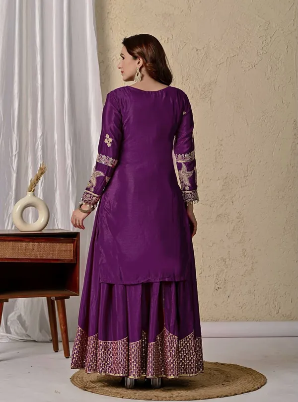 Purple_Chinnon_Silk_Embroidered_Anarkali_Suit_Set_For_Women