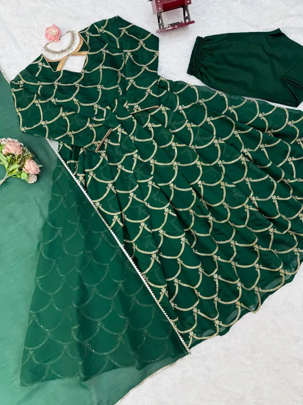 Green_Chanderi_Embroidered_Anarkali_Suit_Set_For_Women