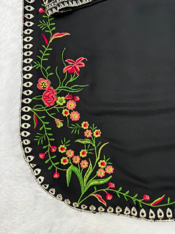 Black_Rayon_Straight_Embroidered_Kurta_Set_For_Women