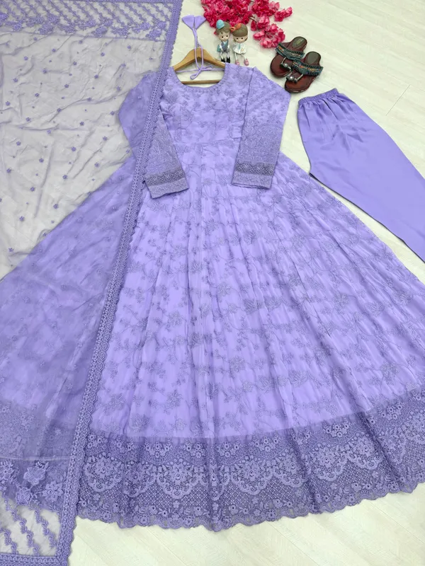 Lavender_Georgette_Organza_Embroidered_Anarkali_Suit_Set_For_Women