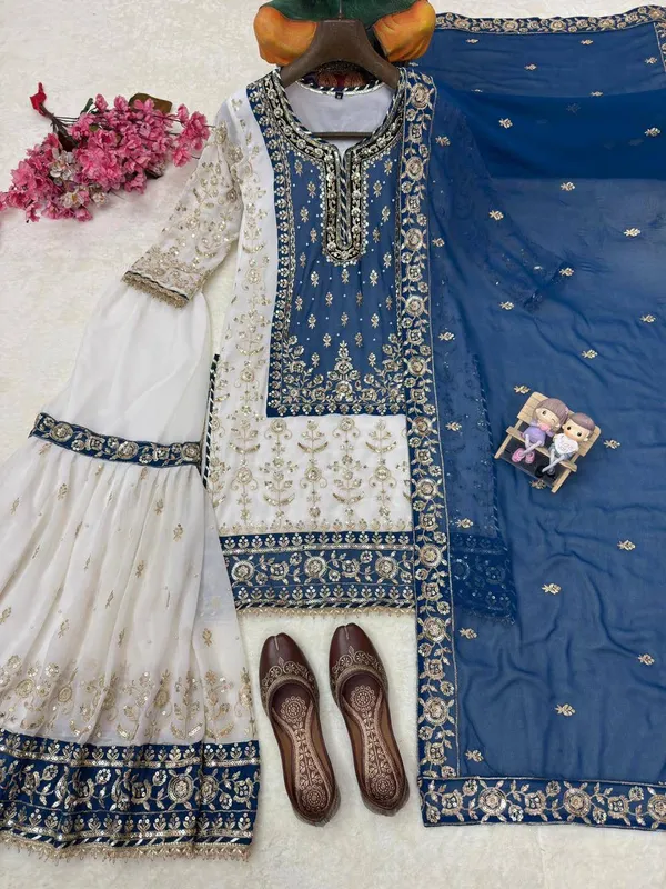 Blue_Faux_Georgette_Embroidered_Flared_Anarkali_Suit_Set_For_Women