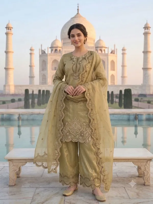 Olive_Embroidered_Straight_Kurta_Set_For_Women