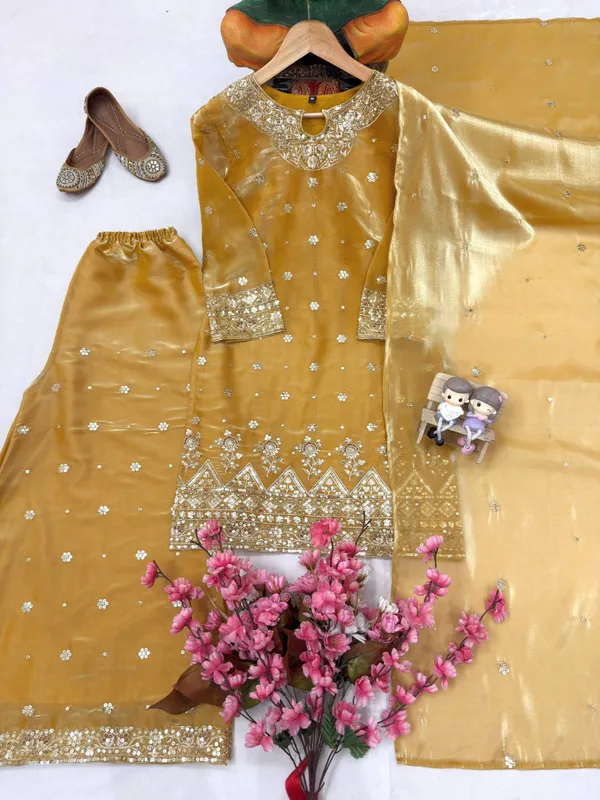 Mustard_Silk_Embellished_Flared_Anarkali_Suit_Set_For_Women