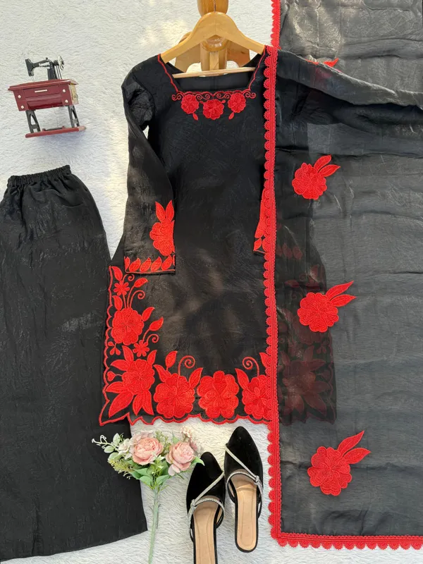 Black_Fendi_Silk_Straight_Embroidered_Salwar_Suit_Set_For_Women