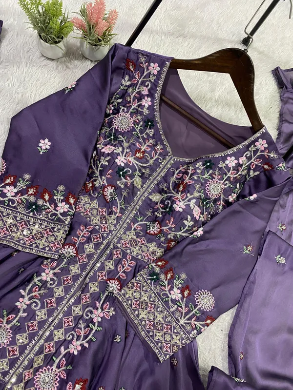 Purple_Rangoli_Silk_Flared_Kurta_Palazzo_Dupatta_Set_For_Women