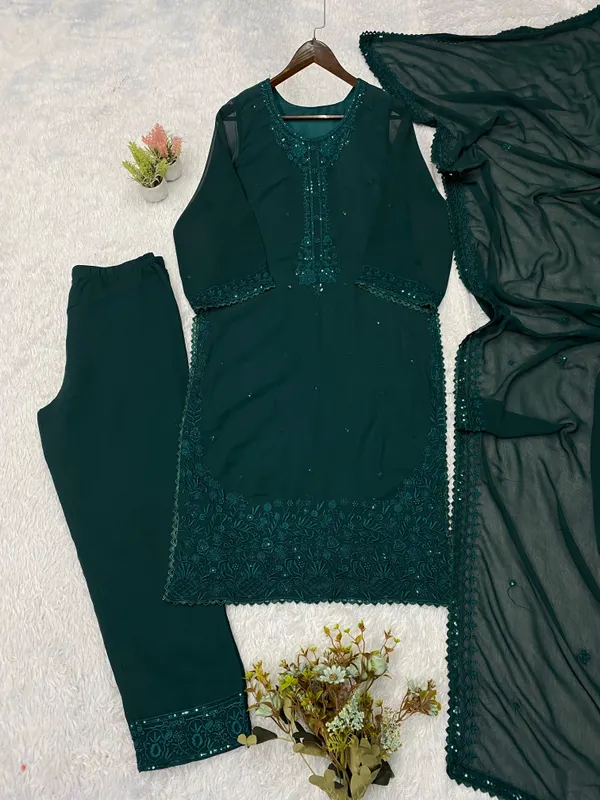 Green_Georgette_Straight_Embroidered_Suit_Set_For_Women