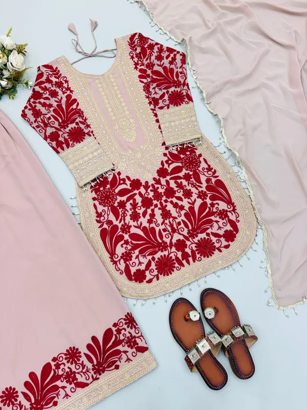 Pink_Georgette_Straight_Embroidered_Ethnic_Suit_Set_For_Women