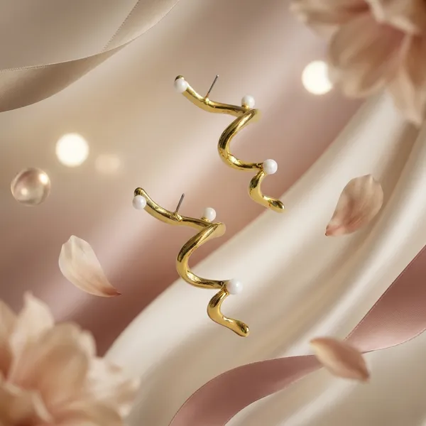 Gold_Metal_Spiral_Pearl_Accent_Hoop_Earrings_For_Women
