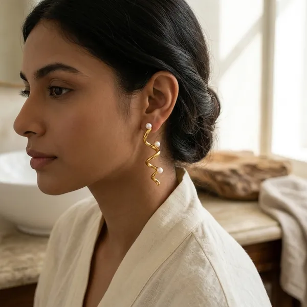 Gold_Metal_Spiral_Pearl_Accent_Hoop_Earrings_For_Women