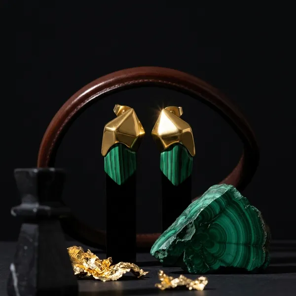 Green_Gold_Electroplated_Geometric_Drop_Earrings_For_Women