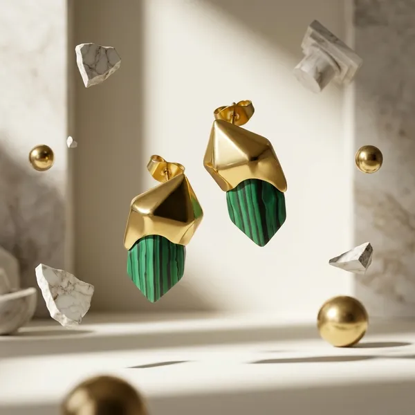 Green_Gold_Electroplated_Geometric_Drop_Earrings_For_Women