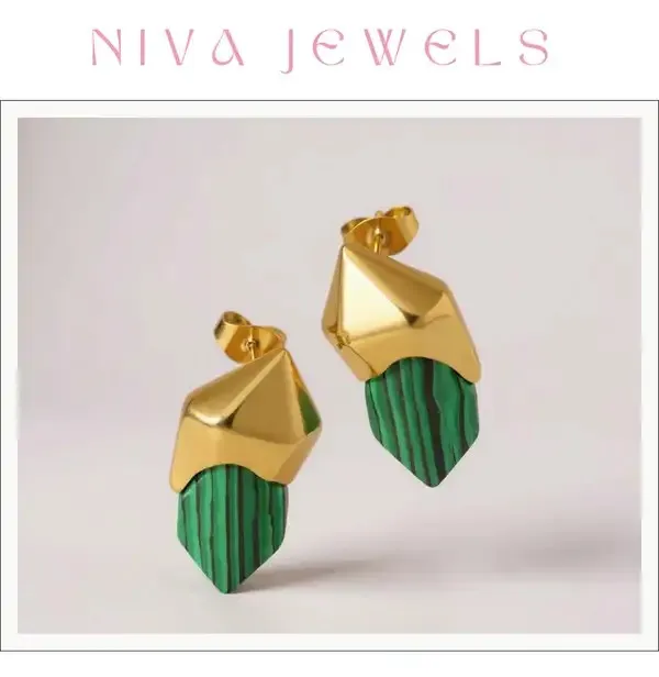 Green_Gold_Electroplated_Geometric_Drop_Earrings_For_Women