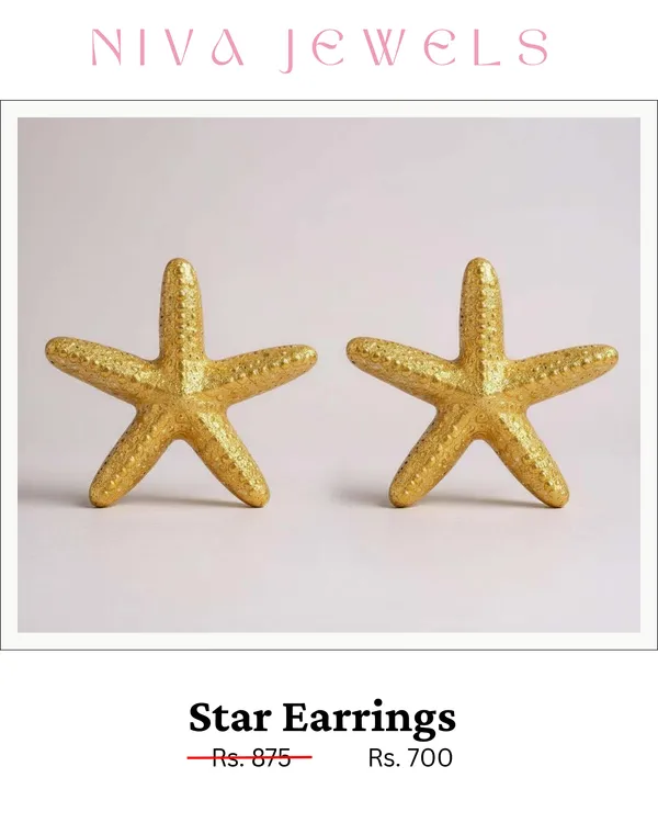Gold_Stainless_Steel_Starfish_Stud_Earrings_For_Women