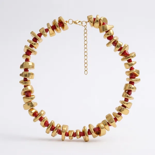 Gold_Electroplated_Chunky_Beaded_Necklace_For_Women