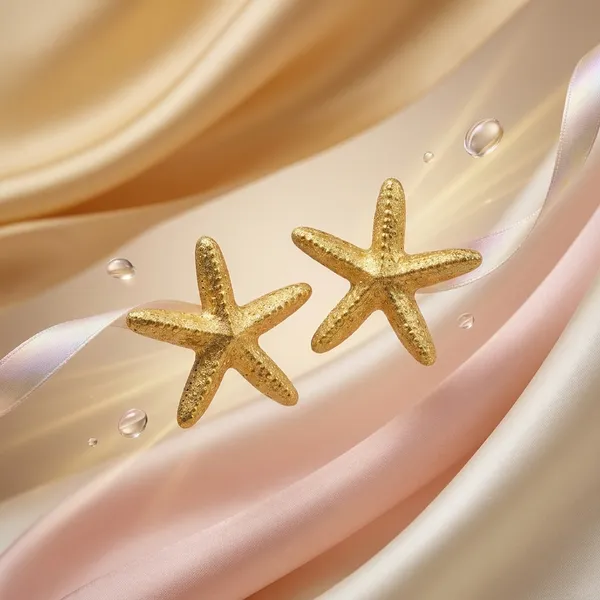 Gold_Stainless_Steel_Starfish_Stud_Earrings_For_Women