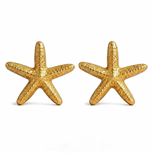 Gold_Stainless_Steel_Starfish_Stud_Earrings_For_Women