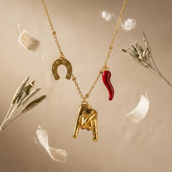 Gold_Stainless_Steel_Chilly_Charm_Necklace_For_Women