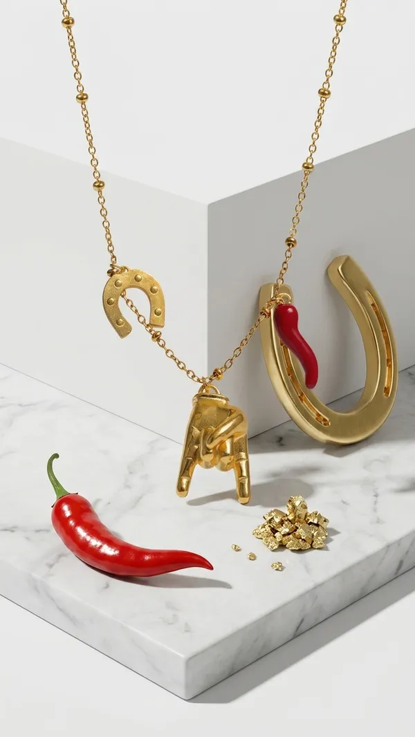 Gold_Stainless_Steel_Chilly_Charm_Necklace_For_Women