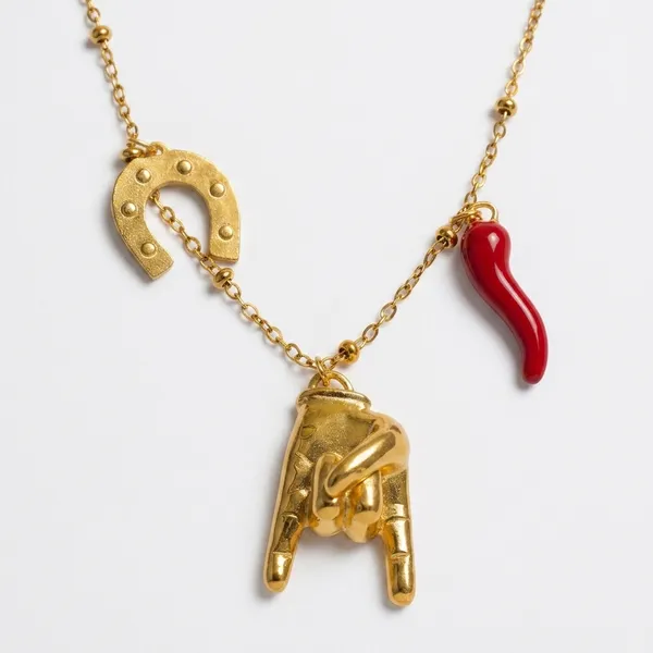 Gold_Stainless_Steel_Chilly_Charm_Necklace_For_Women