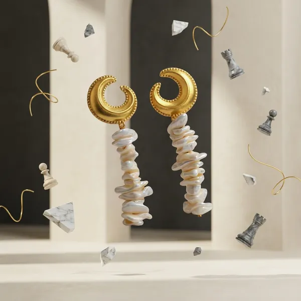 Gold_Stainless_Steel_Shell_Drop_Earrings_For_Women