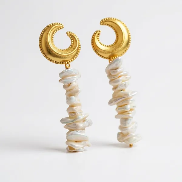 Gold_Stainless_Steel_Shell_Drop_Earrings_For_Women