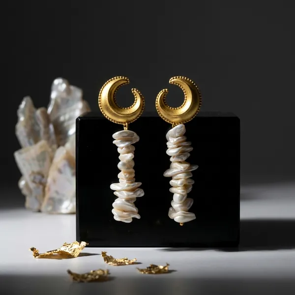Gold_Stainless_Steel_Shell_Drop_Earrings_For_Women