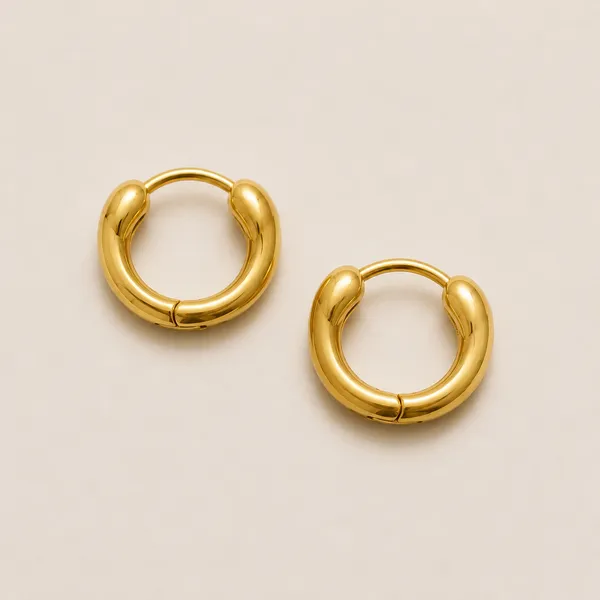 Gold_Chunky_Round_Huggie_Hoop_Earrings_for_Women