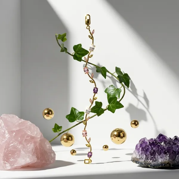 Gold_Multicolor_Tulip_Crystal_Vine_Bracelet_for_Women