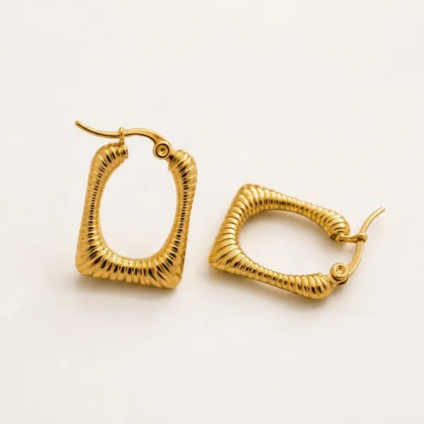 Gold_Ribbed_Square_Hoop_Earrings_for_Women