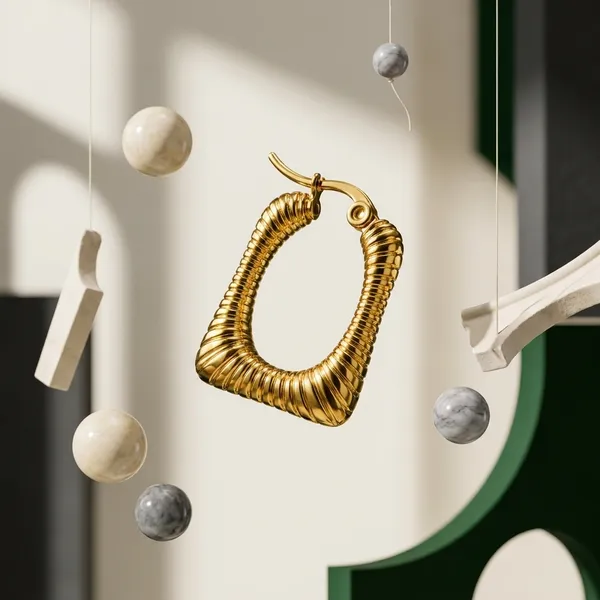 Gold_Ribbed_Square_Hoop_Earrings_for_Women