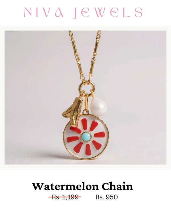 Gold_Electroplated_Watermelon_Motif_Pendant_Necklace_For_Women