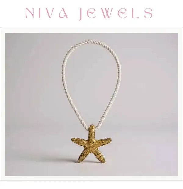 Gold_Electroplated_Star_Pendant_Rope_Cord_Necklace_For_Women