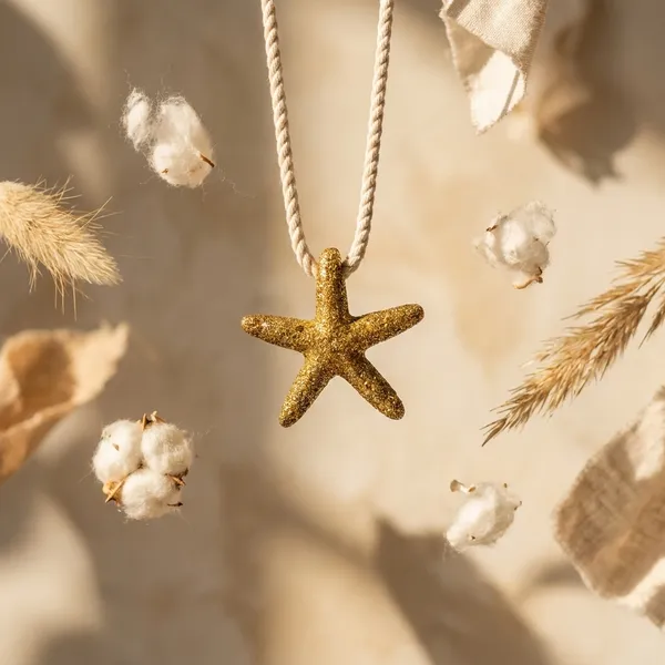 Gold_Electroplated_Star_Pendant_Rope_Cord_Necklace_For_Women