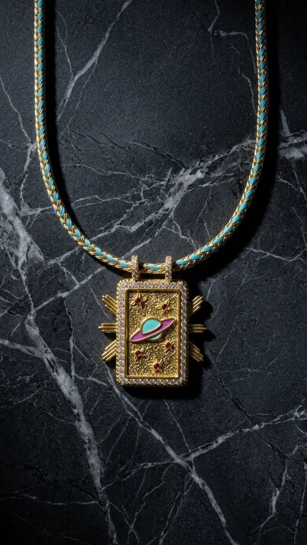 Gold_Electroplated_Space_Motif_Pendant_Necklace_For_Women