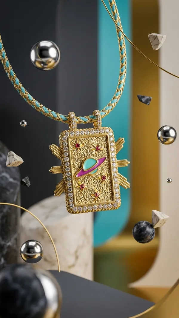 Gold_Electroplated_Space_Motif_Pendant_Necklace_For_Women
