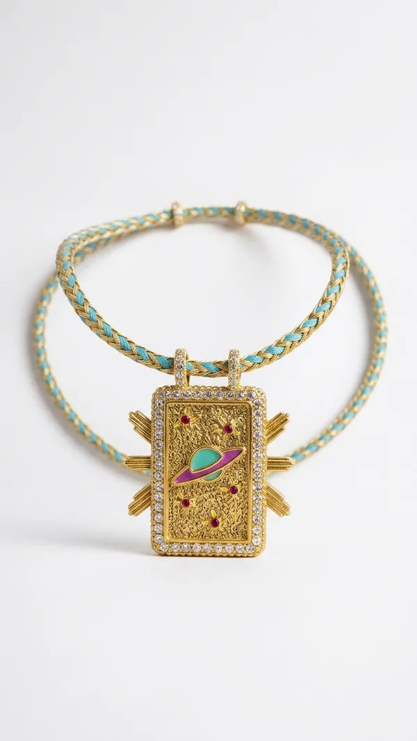 Gold_Electroplated_Space_Motif_Pendant_Necklace_For_Women