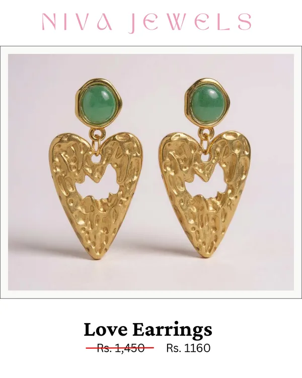 Gold_Tone_Green_Stone_Open_Heart_Drop_Earrings_For_Women