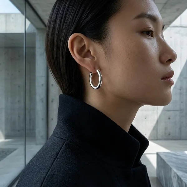 Silver_Classic_Thick_Round_Hoop_Earrings_for_Women