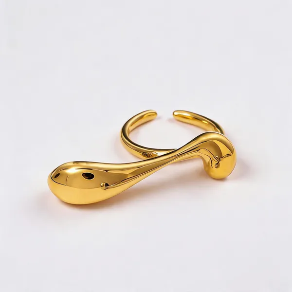 Gold_Stainless_Steel_Wave_Open_Band_Ring_For_Women