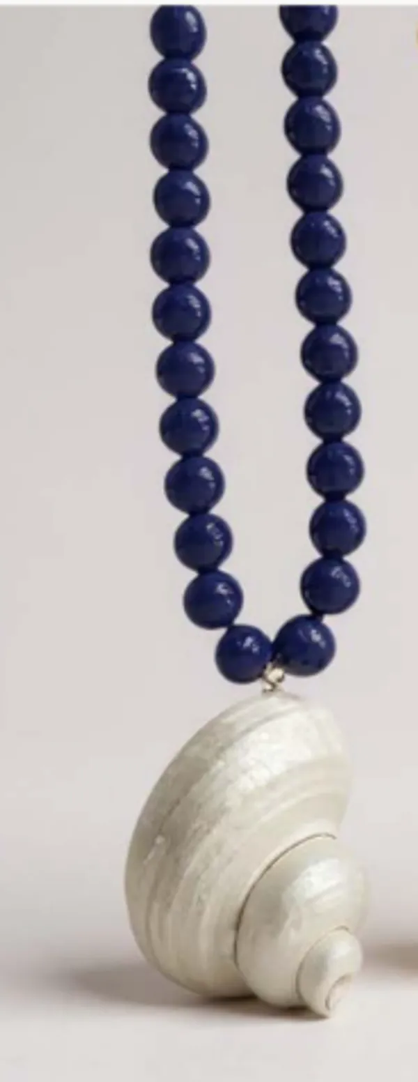 Blue_Poly_Resin_Shell_Drop_Beaded_Necklace_For_Women