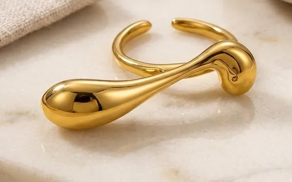 Gold_Stainless_Steel_Wave_Open_Band_Ring_For_Women
