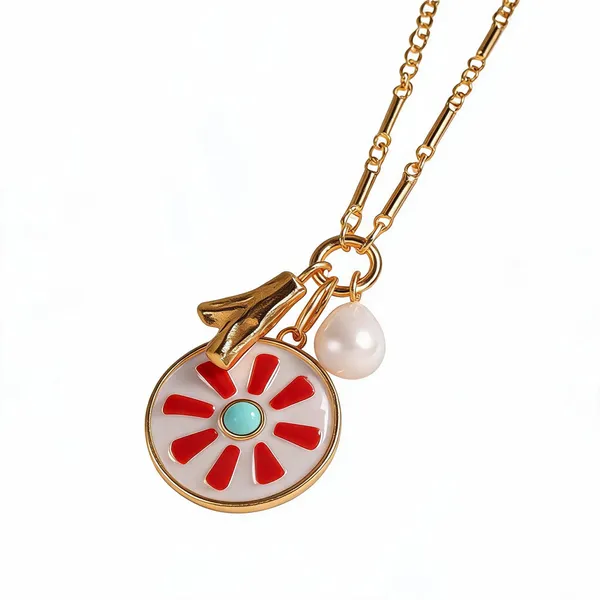 Gold_Electroplated_Watermelon_Motif_Pendant_Necklace_For_Women