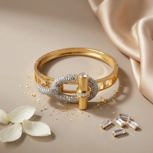 Gold_Electroplated_Crystal_Link_Bracelet_For_Women