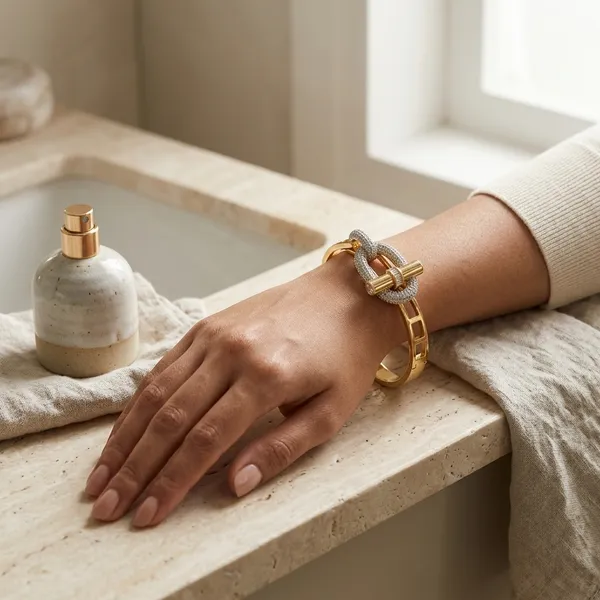 Gold_Electroplated_Crystal_Link_Bracelet_For_Women