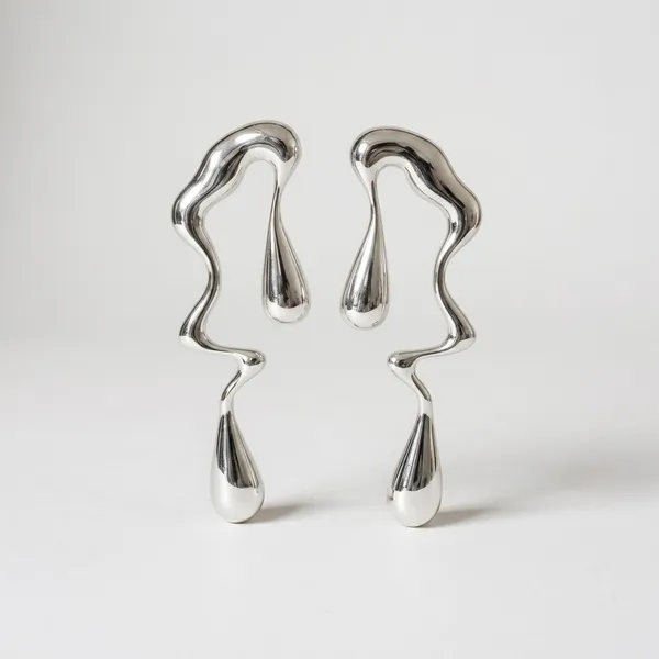 Silver_Stainless_Steel_Wave_Hoop_Earrings_For_Women