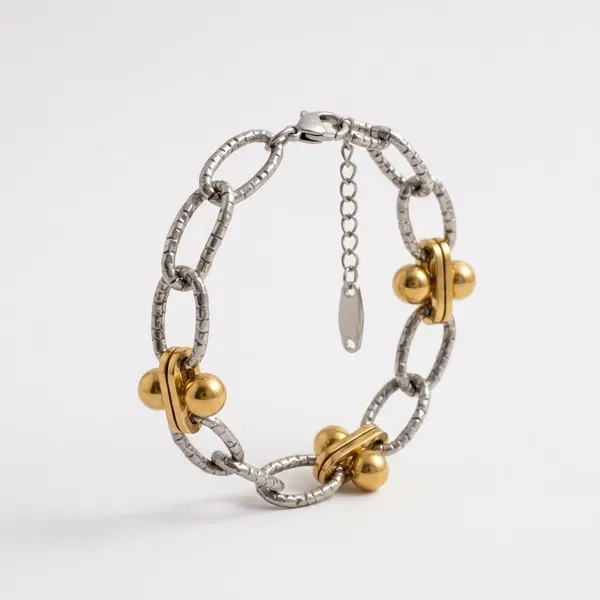Gold_Silver_Stainless_Steel_Oval_Link_Bracelet_For_Women