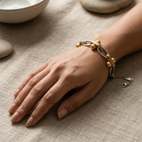 Gold_Silver_Stainless_Steel_Oval_Link_Bracelet_For_Women