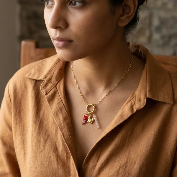 Gold_Stainless_Steel_Trinity_Charm_Necklace_For_Women