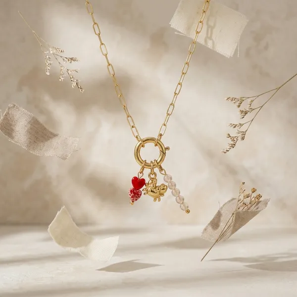 Gold_Stainless_Steel_Trinity_Charm_Necklace_For_Women
